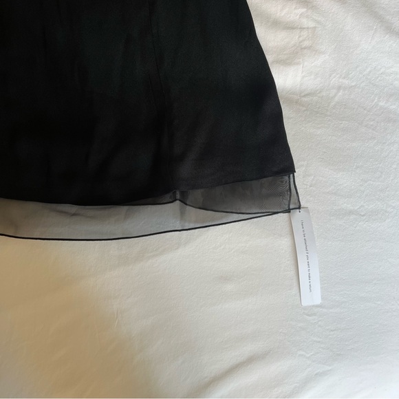 NWT REFORMATION Black Mini Dress with Mesh - Picture 2 of 6